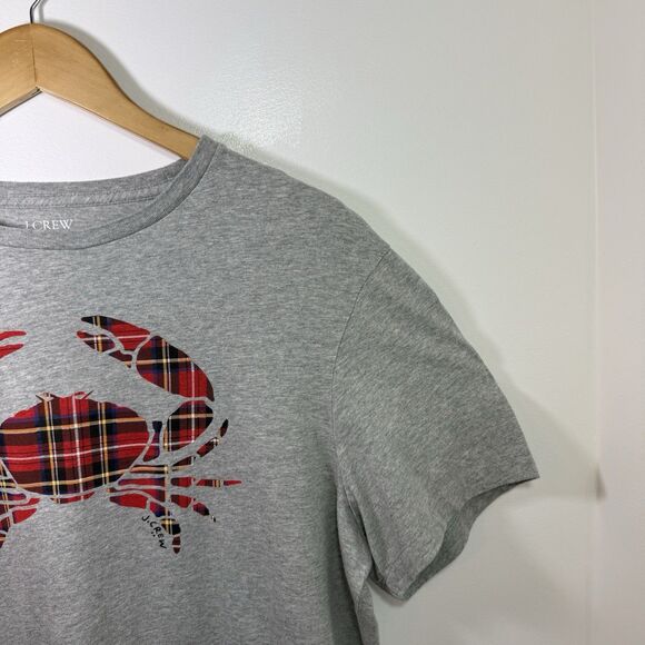 J Crew Crab Graphic T Shirt Size XL Gray Short Sleeve - Picture 3 of 8